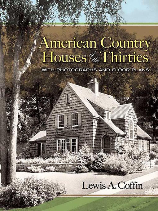 Cover image for American Country Houses of the Thirties
